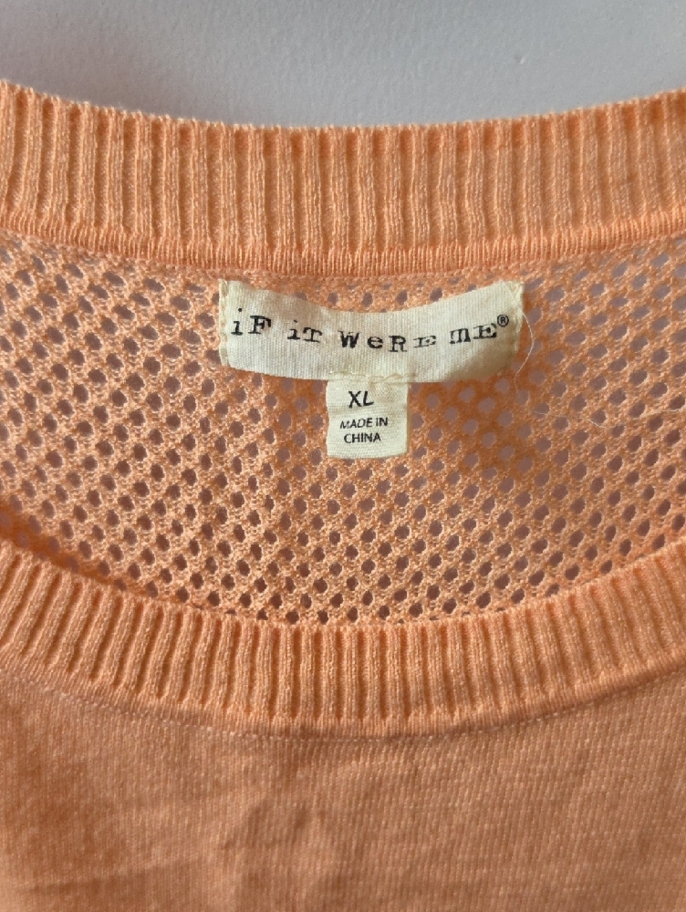 if it were me Peach Open-Knit Sweater - Picture 2 of 4